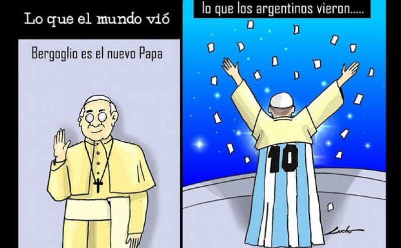 Esta fue una de las imágenes que circularon por la red tras la noticia del nuevo Papa.