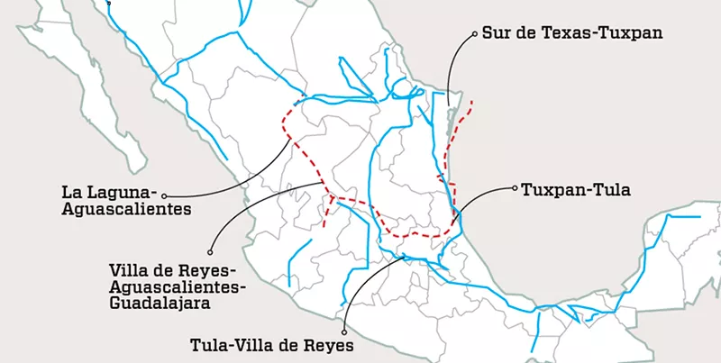 Mapa gasoductos cfe media