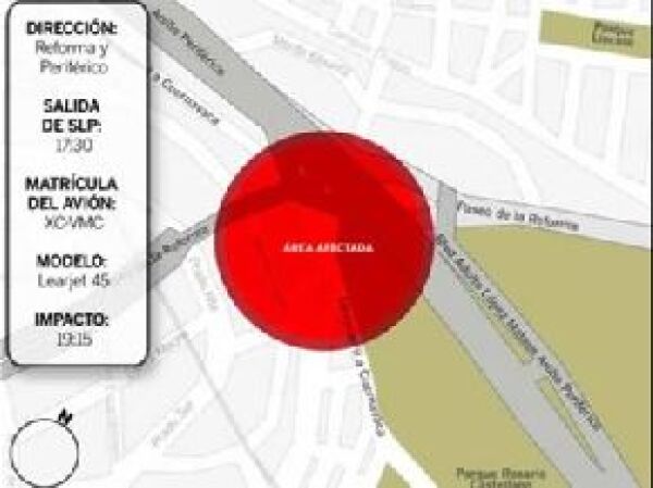 Mapa del accidente