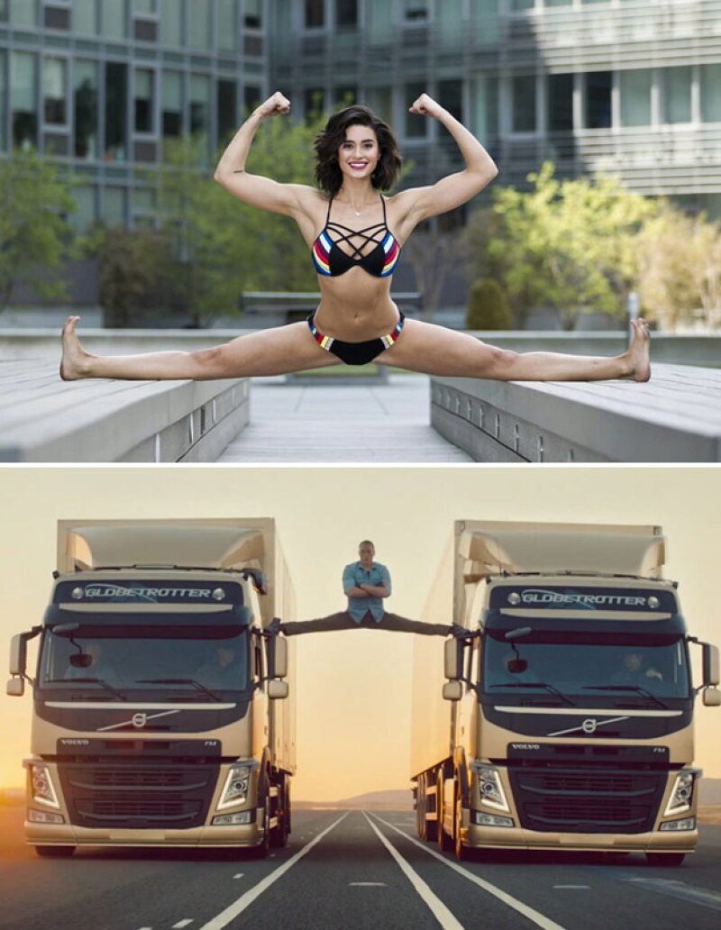 Bianca recreó la famosa pose de su papá en un comercial de Volvo.
