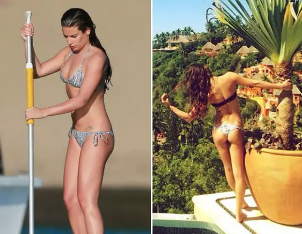 Lea Michele es vista frecuentemente en las playas de México.