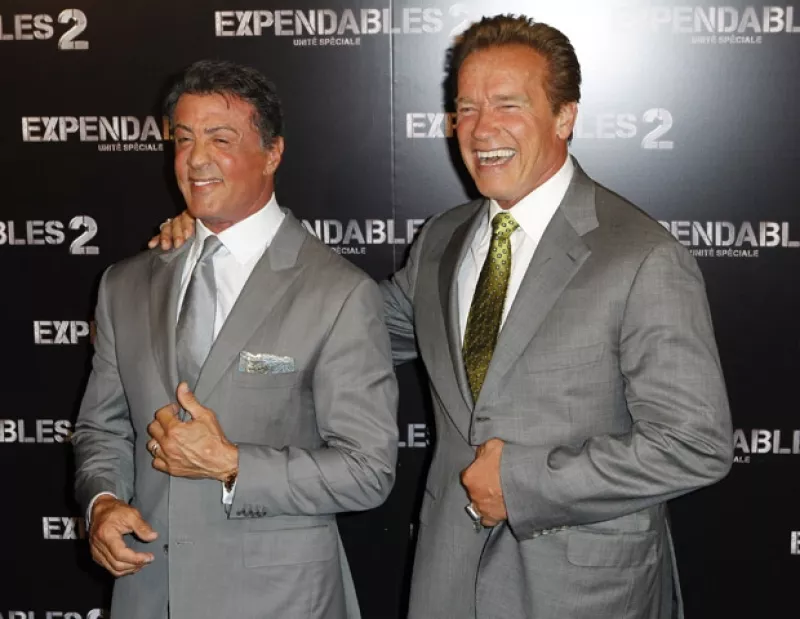 El actor estadounidense se presentó en la premier de la película ‘Los indestructibles 2', la cual protagoniza.