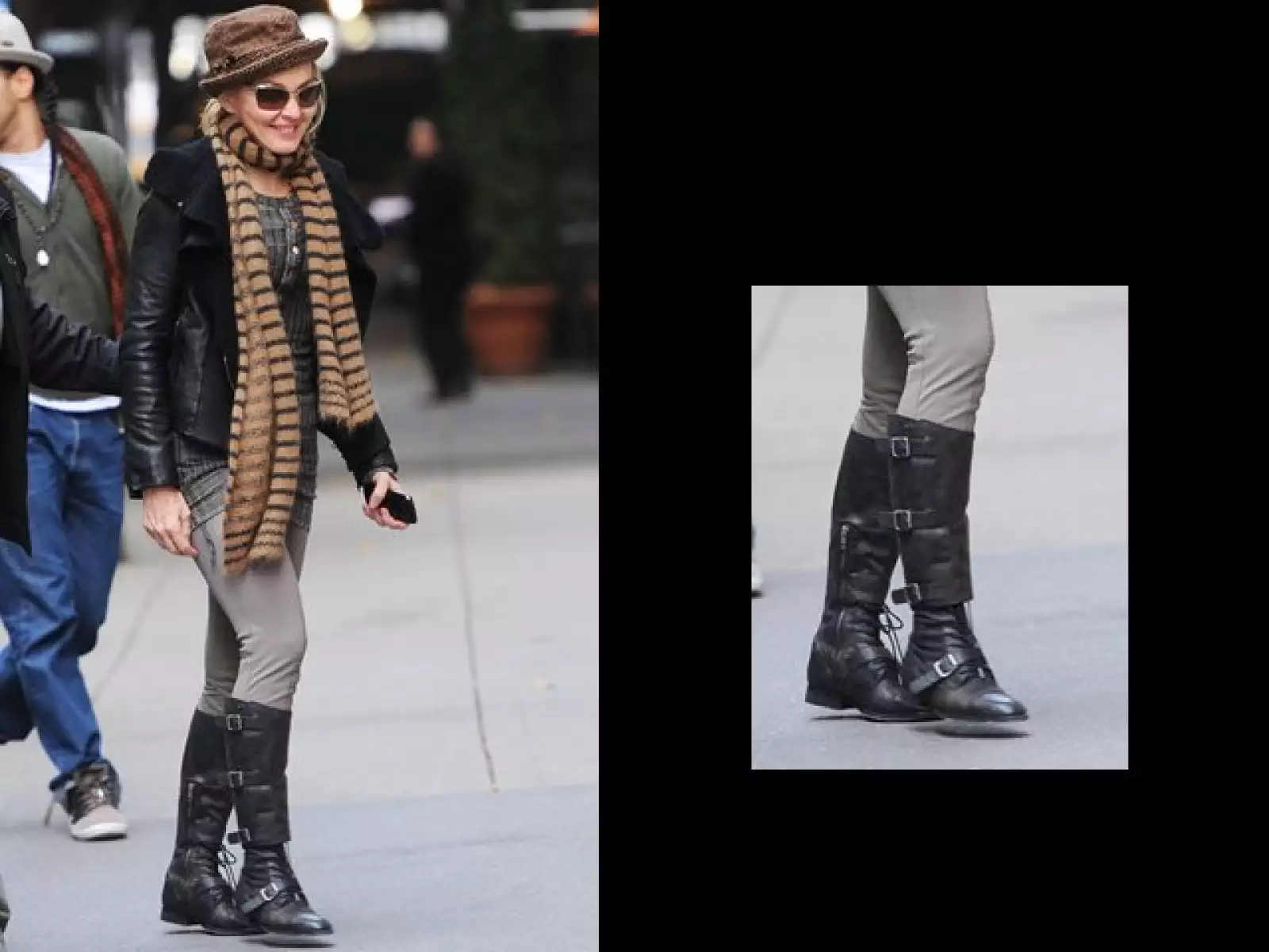 Madonna también sigue esta tendencia, son algo rudas pero se ven cool con el atuendo adecuado.