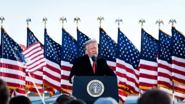 President Trump Departs For Florida At The End Of His Presidency