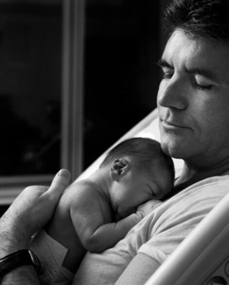 Simon dejó ver que también puede ser tierno y cariñoso.