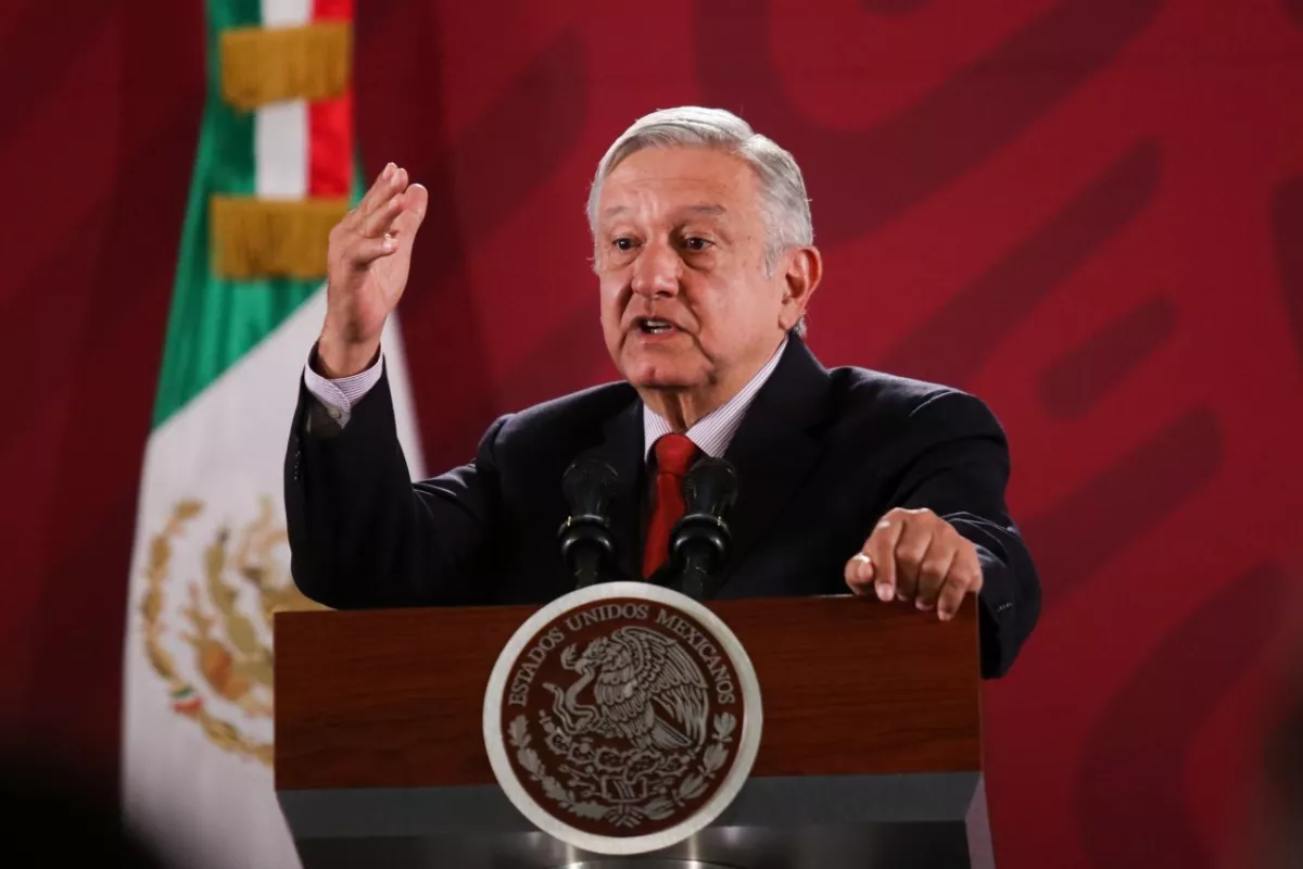 Andrés Manuel López Obrador, presidente de México, durante la conferencia matutina de noviembre de 2019 donde emitió la postura del gobierno mexicano ante el “golpe de Estado” sufrido en Bolivia. 