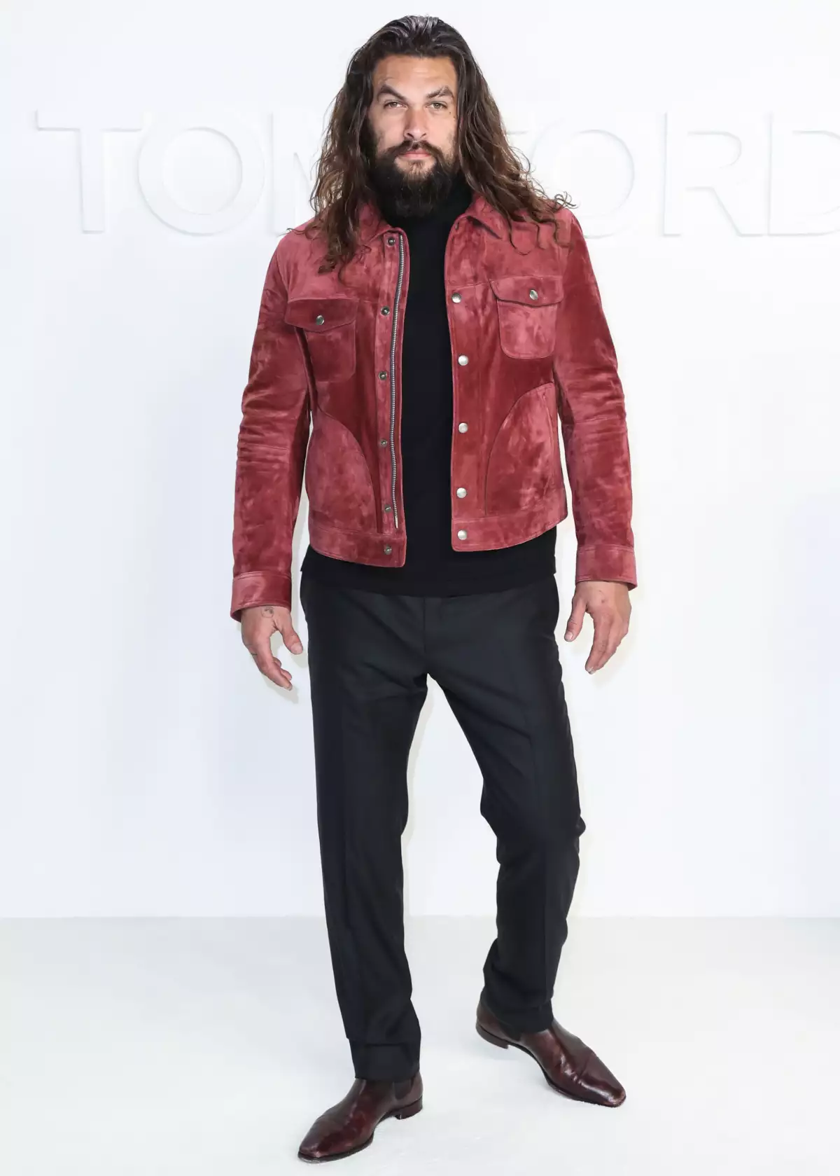 Jason Momoa arrives at the Tom Ford: Autumn/W...