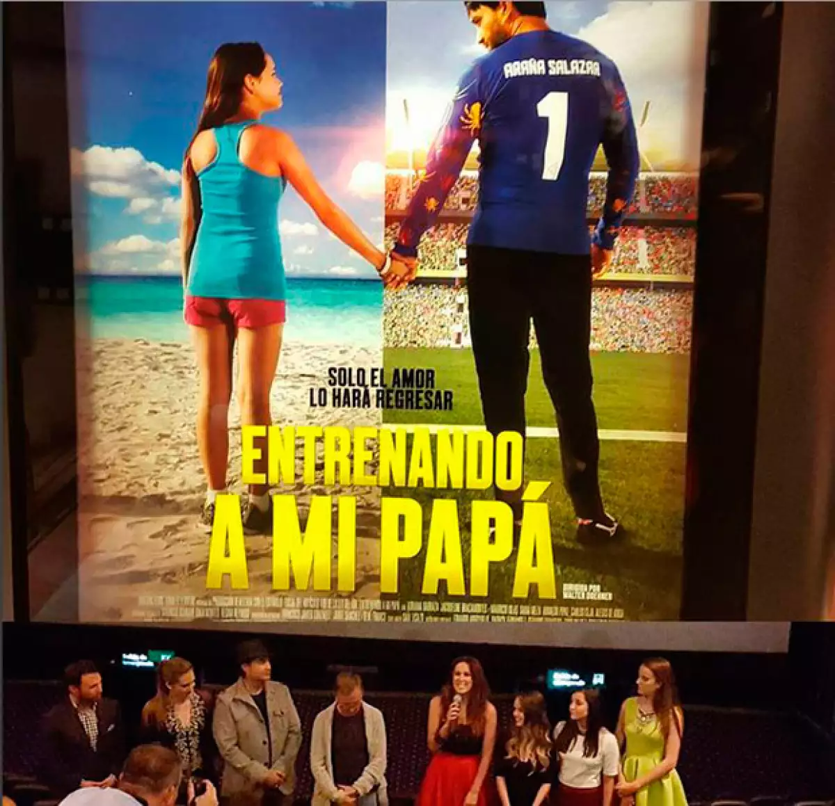 Martín conpartió esta fotografía de la premier de la cinta, que se estrena este 25 de septiembre a nivel nacional.