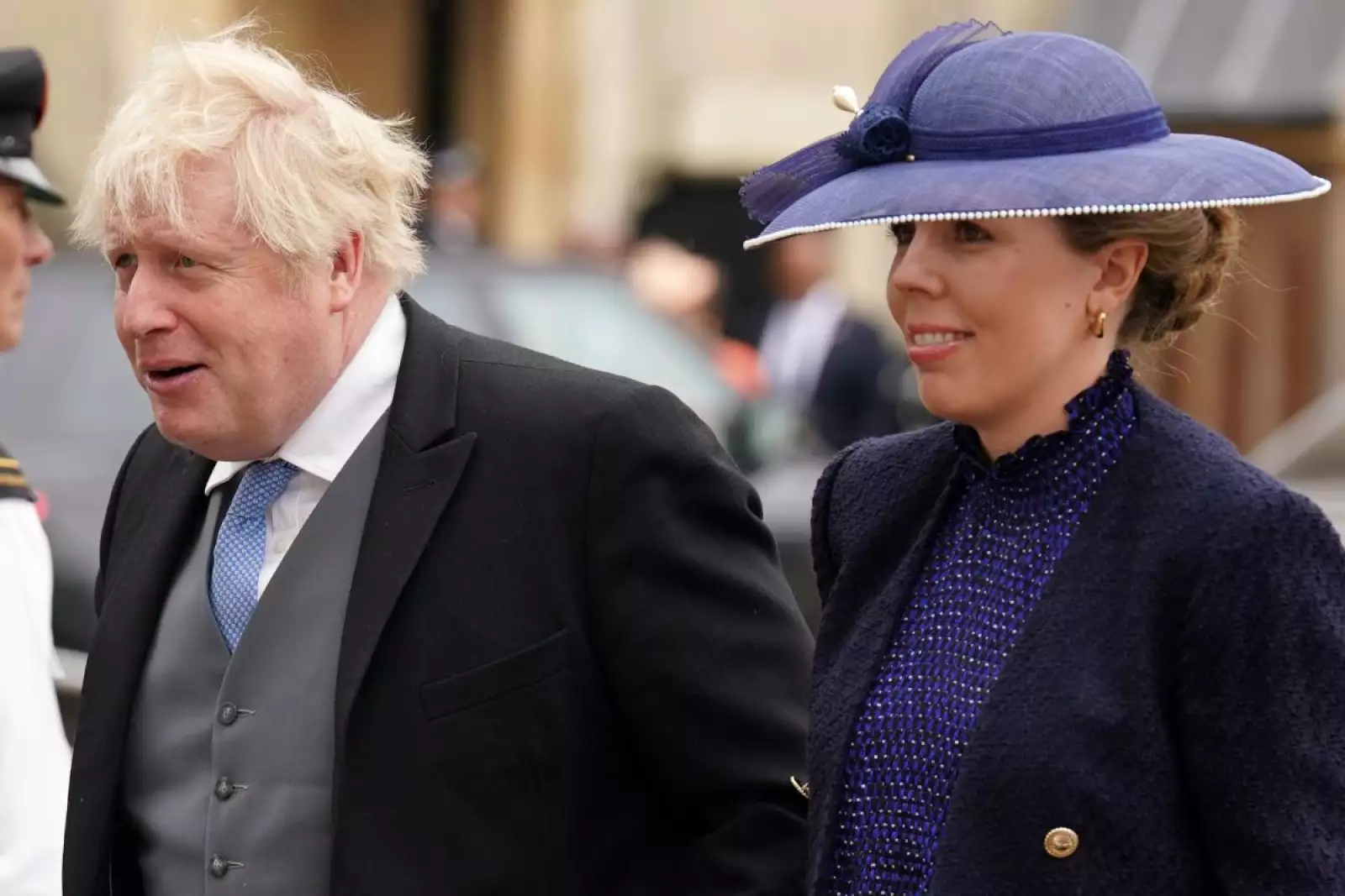 Boris Johnson y Carrie Johnson en la coronación del rey Carlos III
