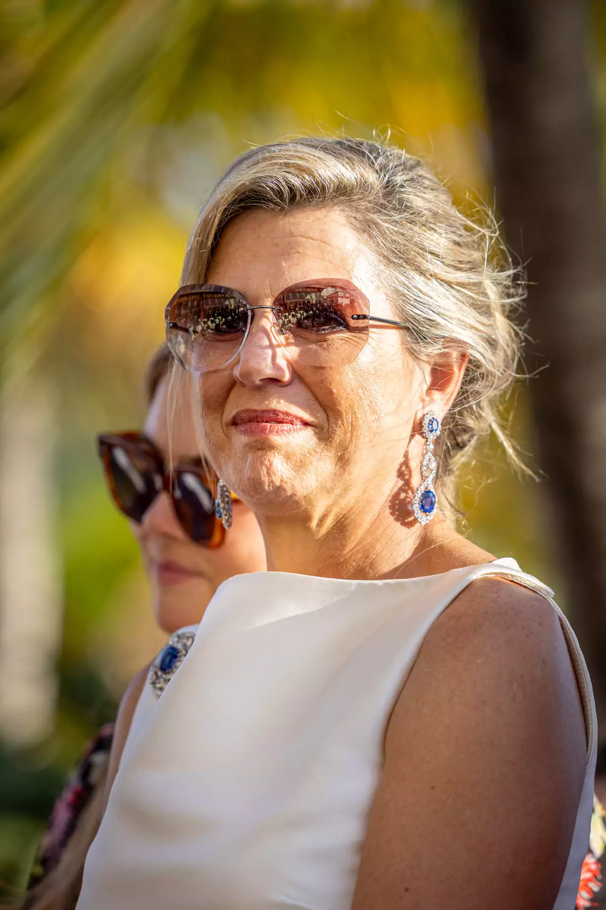 La reina Máxima durante su vista al Caribe