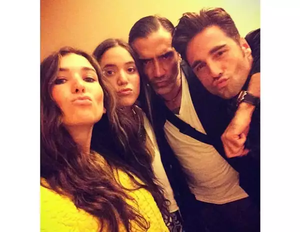 Karla, América Fernández, Alejandro y David Bustamante.