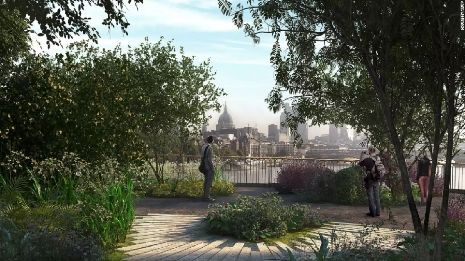 londres tamesis puente jardin