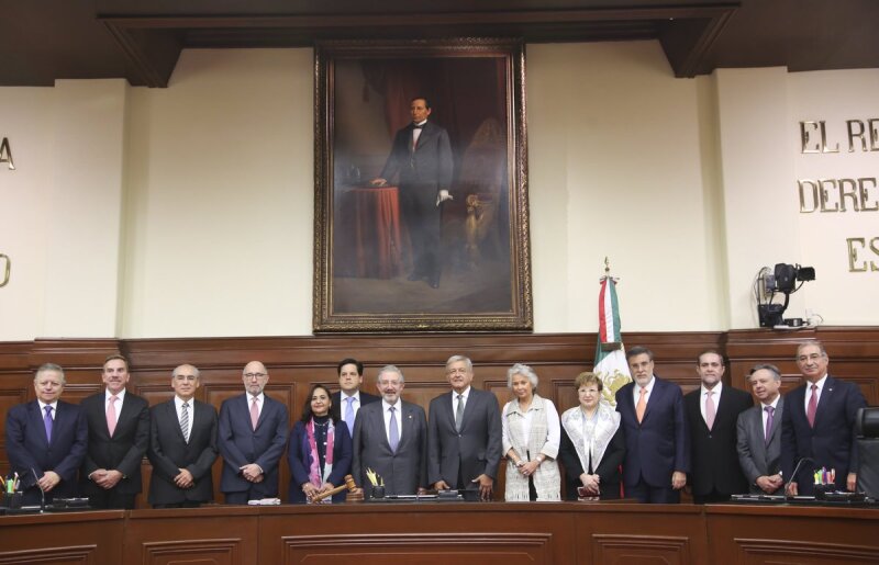 Mexico's incoming president Andres Manuel Lopez Obrador makes declarations to the media after a meeting with President Enrique Pena Nieto, in Mexico City
