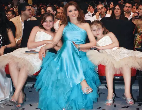 Angélica Rivera con sus hijas aún niñas