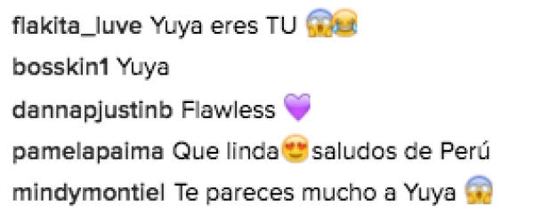 Varios usuarios de Instagram compararon el look de Danna con el de la vlogger, Yuya.