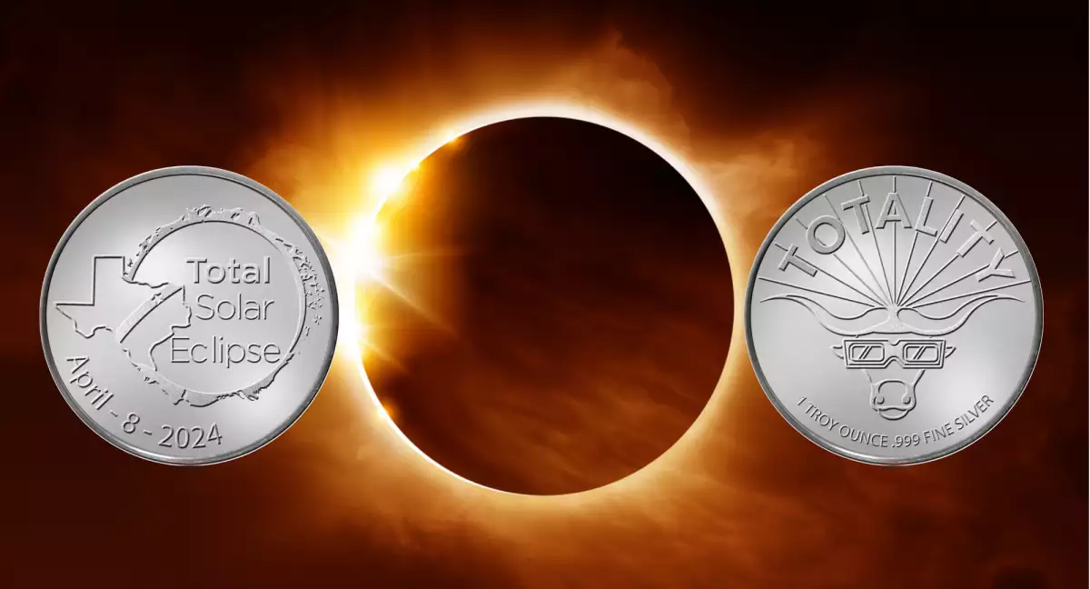 moneda conmemorativa eclipse solar 2024