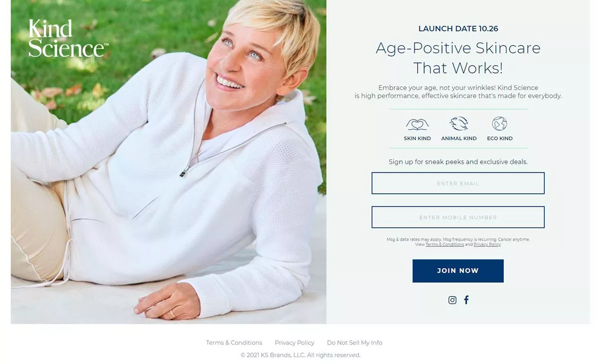 Ellen DeGeneres Kind Science sitio web