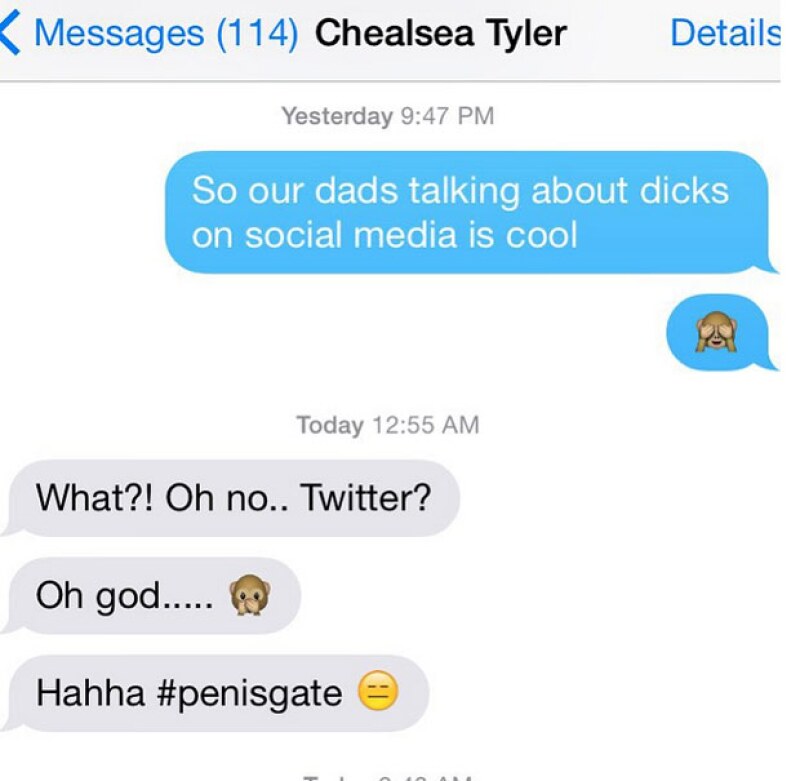 Chelsea Tyler fue quien le informó a Zöe sobre el incidente de su padre mejor conocido como #penisgate.