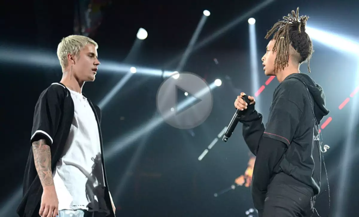 ¡Como en los viejos tiempos! JB y el hijjo de Will Smith volvieron al escenario para cantar el éxito Never say never.