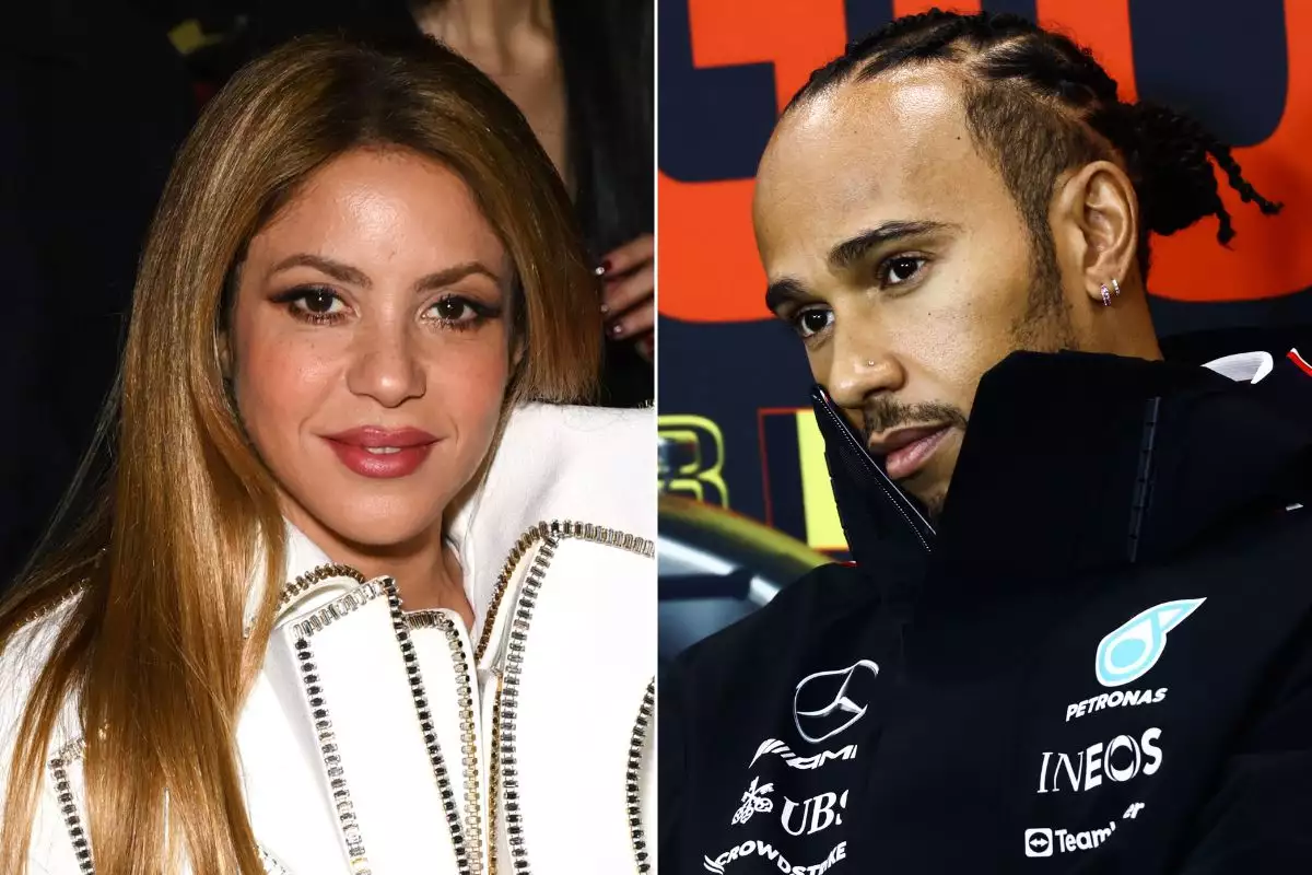 Shakira y Lewis Hamilton