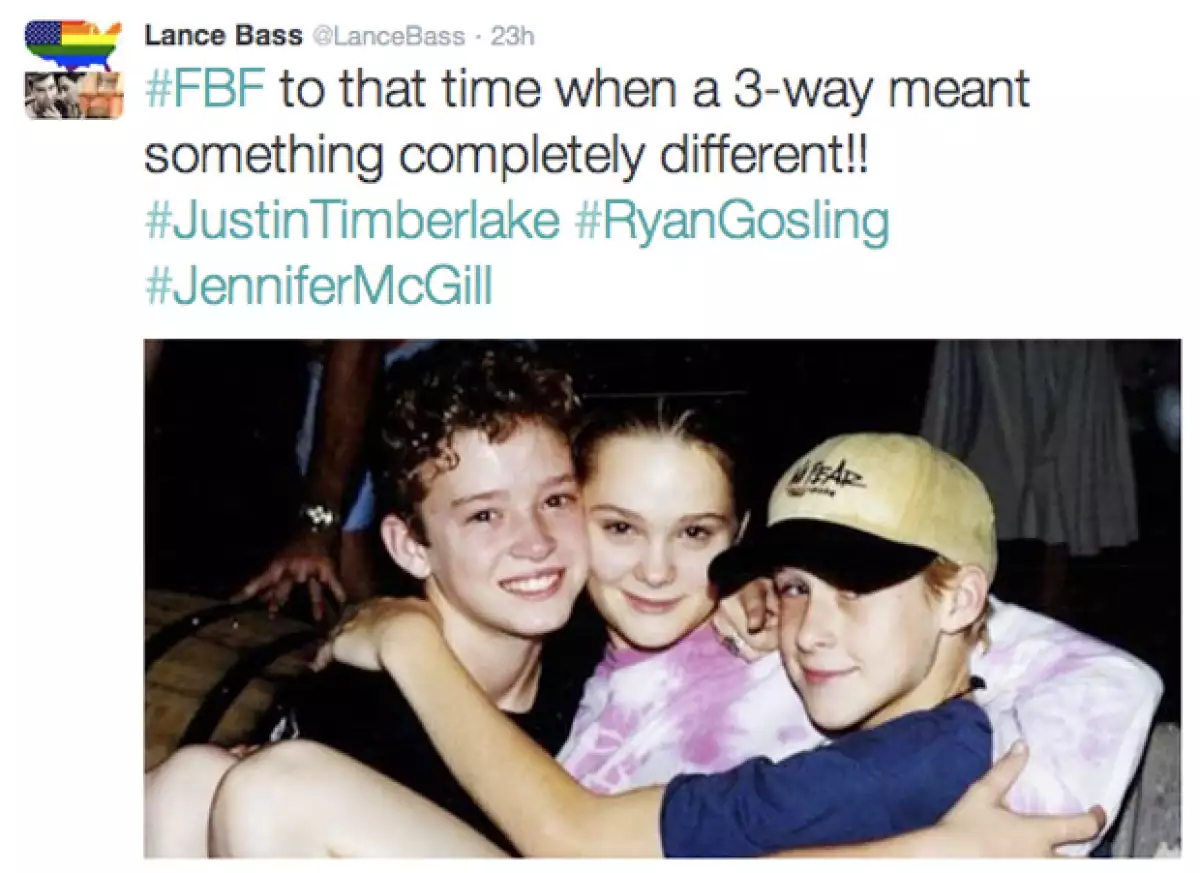 Lance Bass, ex integrante de Nsync, compartió en su twitter esta tierna imagen de sus amigos de infancia.