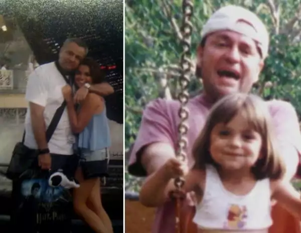 Con su papá José Alberto Castro.