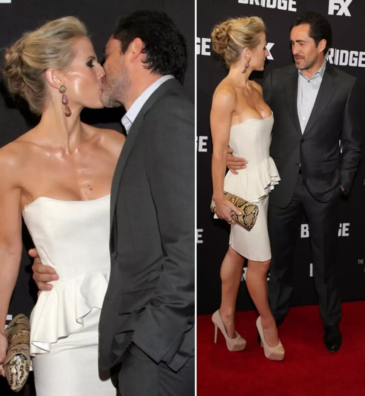 Stefanie y Demian estuvieron muy afectuosos durante la alfombra roja.