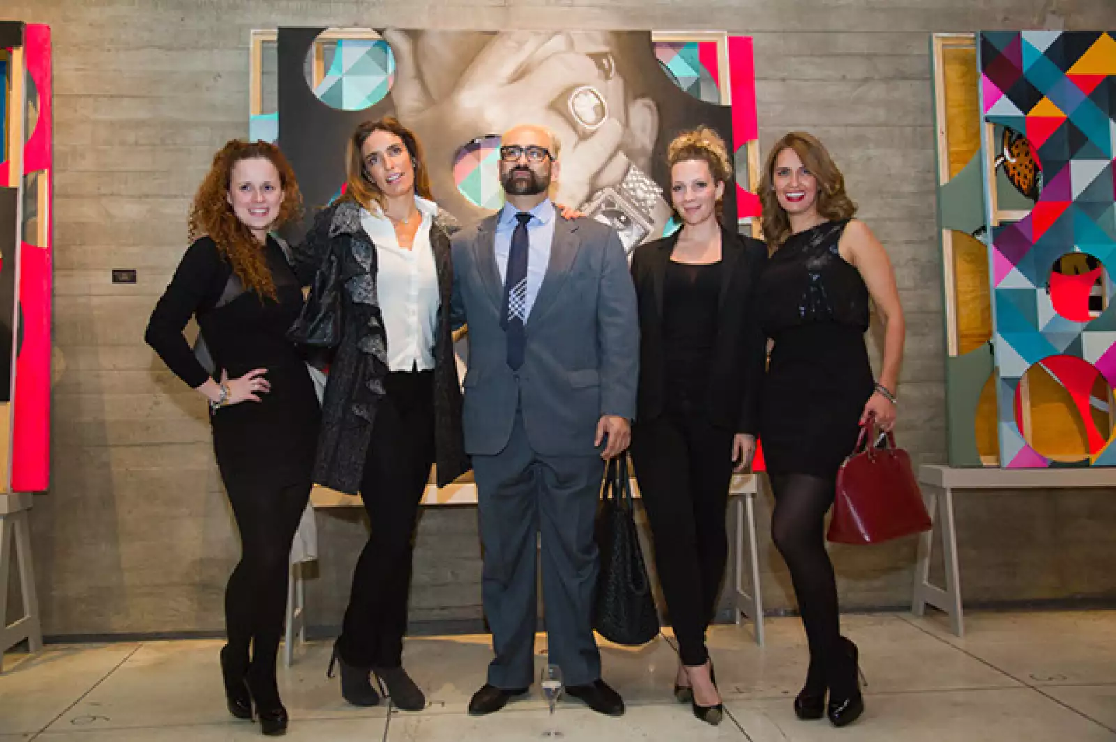 Ruth Salmón, María Colla, Héctor Falcón, Zarina Rivera y Mónica Salmón