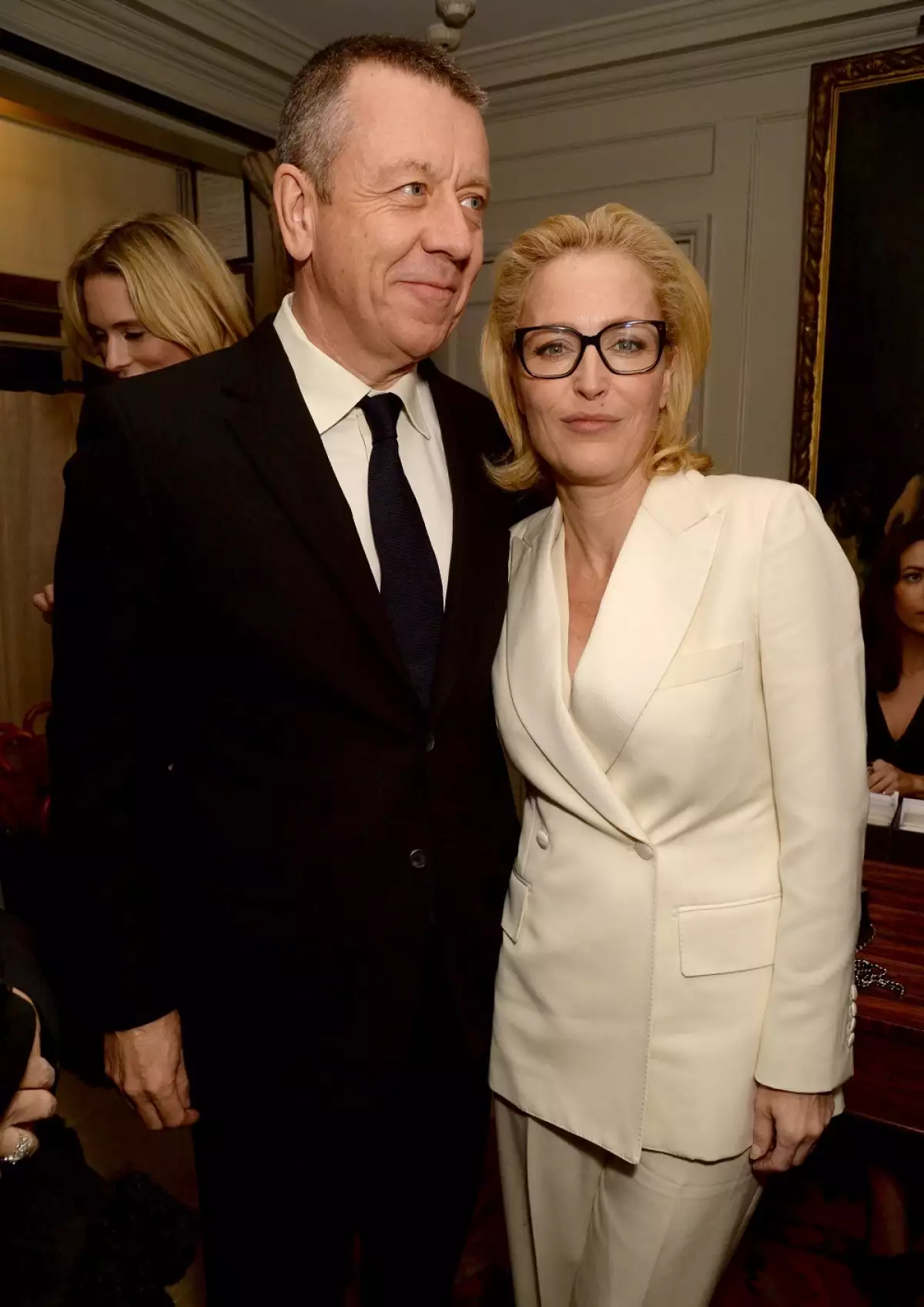 Peter Morgan y Gillian Anderson