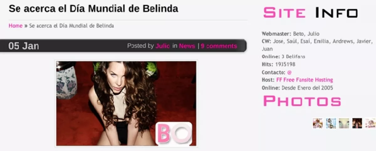 Varias páginas dedicadas a Belinda anunciaron días antes que el 10 de enero celebrarán a la cantante.