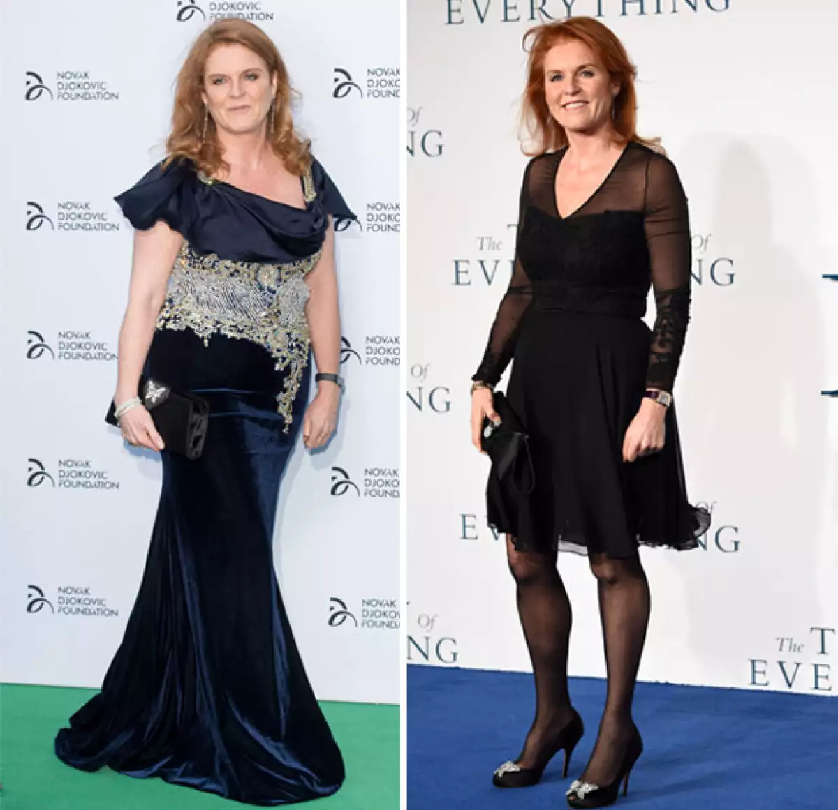 Después de adoptar un estilo de vida más saludable, la duquesa de York se dejó ver en un vestido que mostró su nueva figura.