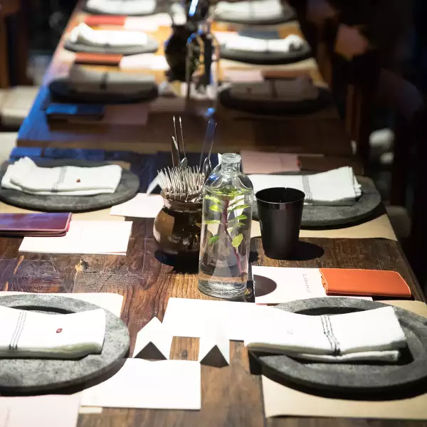 Cena con los miembros del consejo de "Campamento"