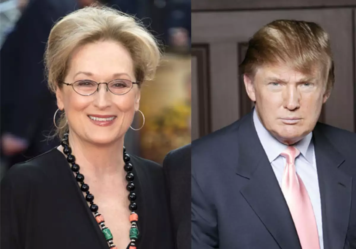 La actriz se personificó como el candidato republicano en un falso debate con Christine Baranski actuando como Hillary Clinton.