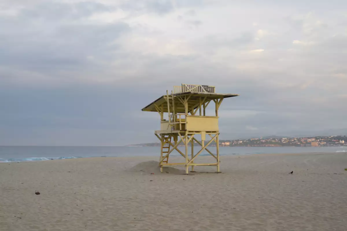 Beach lifeguard tower in Puerto Escondido, Mexico