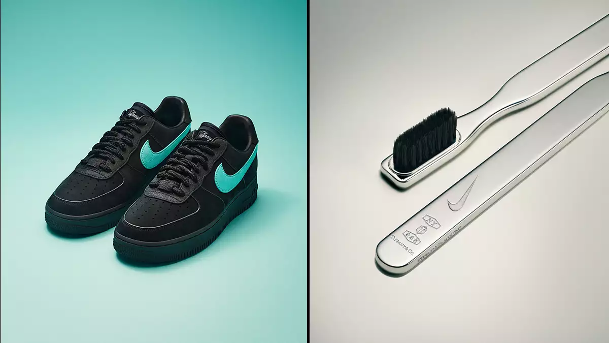 La colaboración de Nike y Tiffany & Co. incluye objetos de plata.