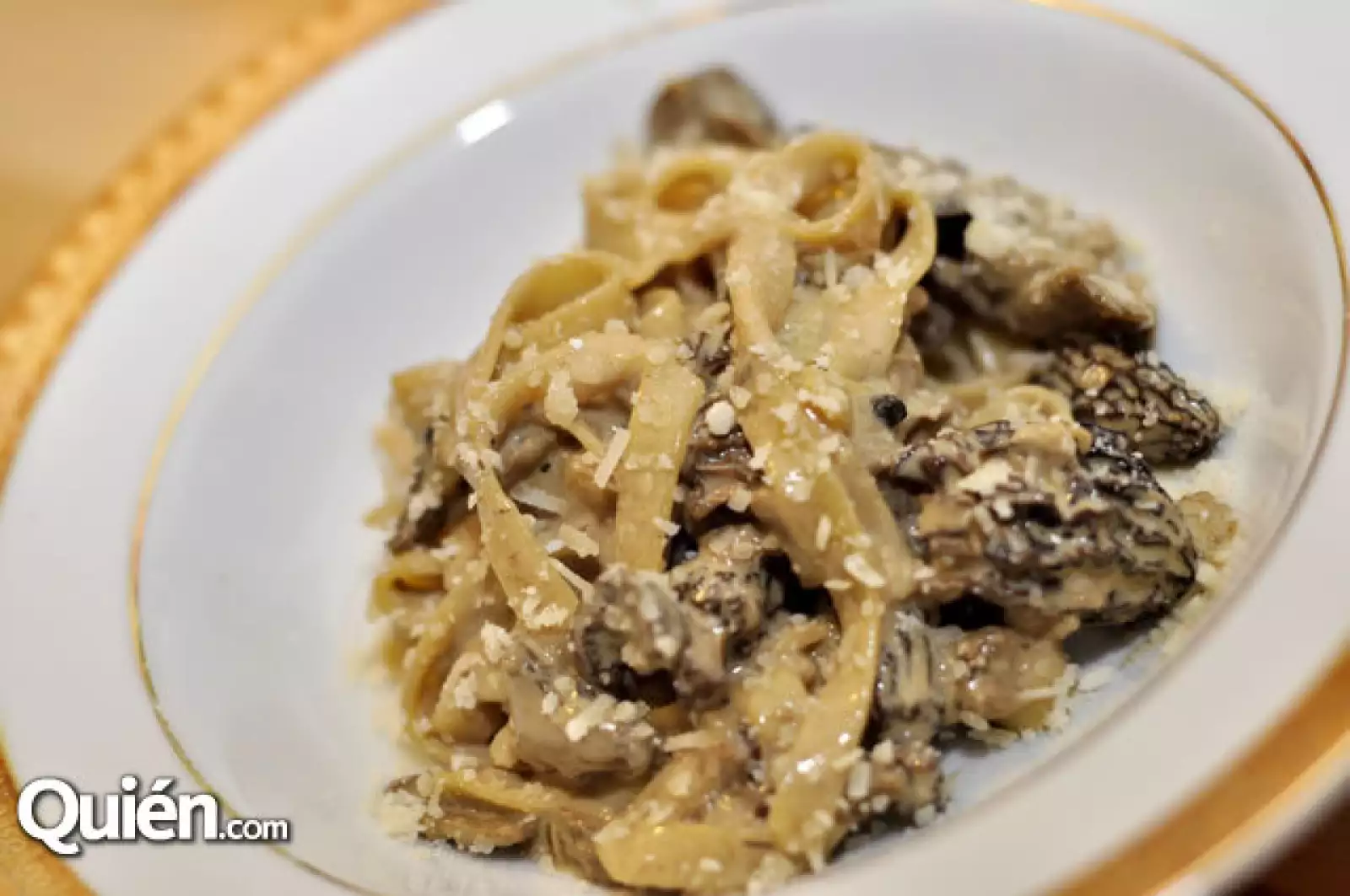 Pasta,Morillas,Porcini