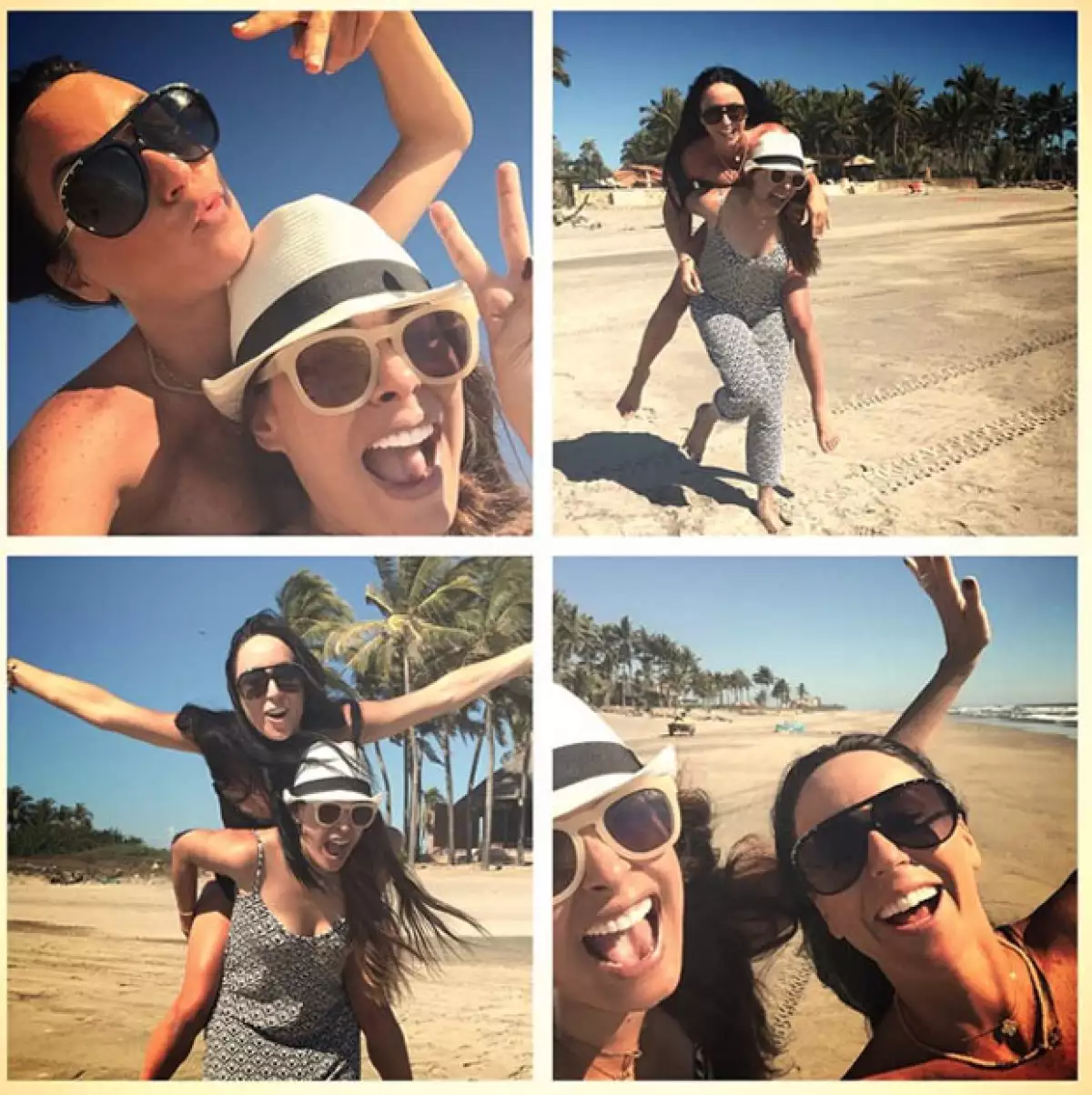 Es evidente la gran amistad entre las dos guapas conductoras.