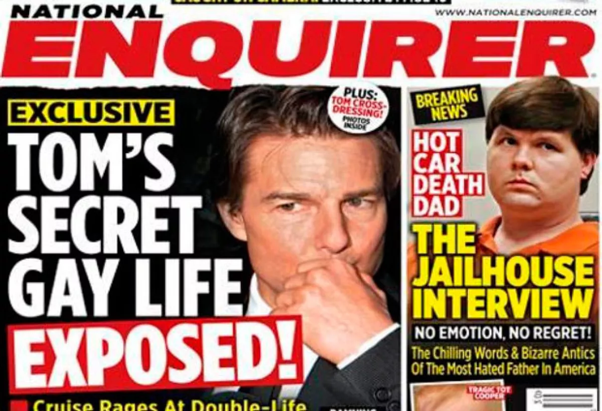 The National Enquirer lanzó un par de números en el que aseguraban que Tom Cruise era gay.