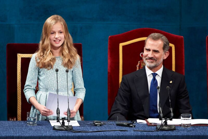 Princesa Leonor y el rey Felipe VI