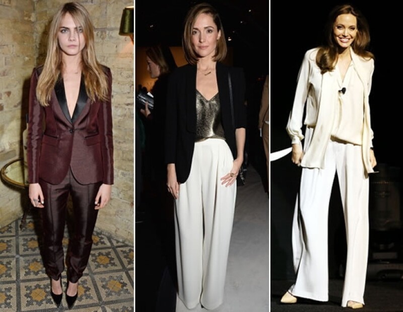 En color negro, blanco o burgundy, los trajes se apoderan de las pasarelas y los red carpets.