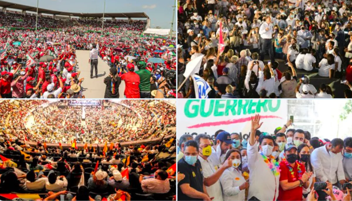 Los candidatos tienen cierres de campaña dejando de lado la "sana distancia".