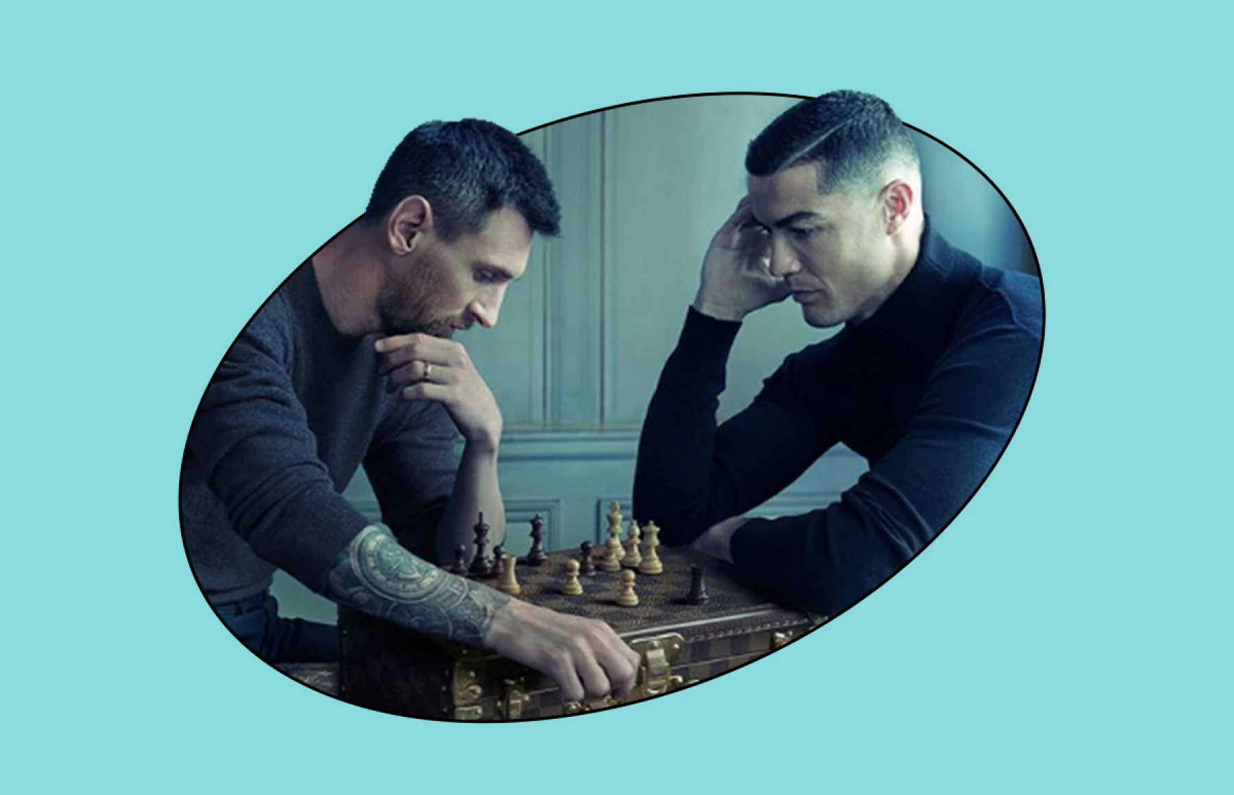 louis vuitton campaña viral cristiando ronaldo messi futbol