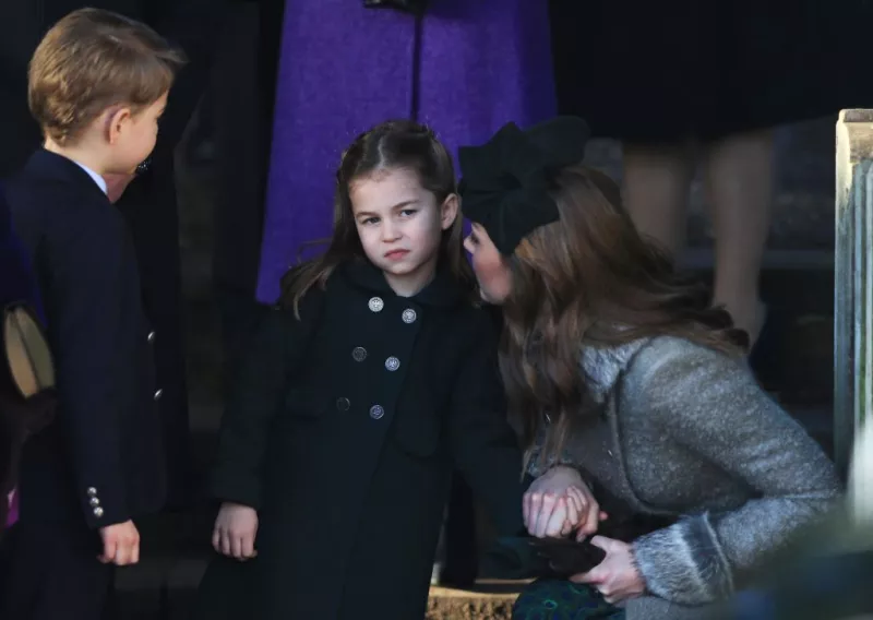 Príncipe George, princesa Charlotte y Kate Middleton