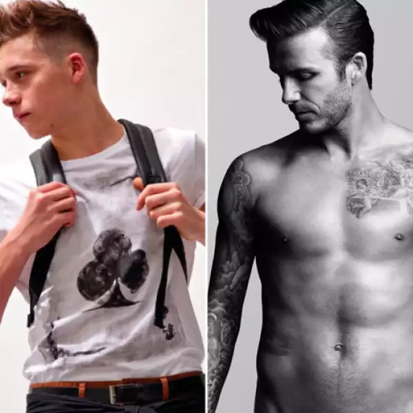 En algunas de sus poses nos recuerda a algunas características de David Beckham.