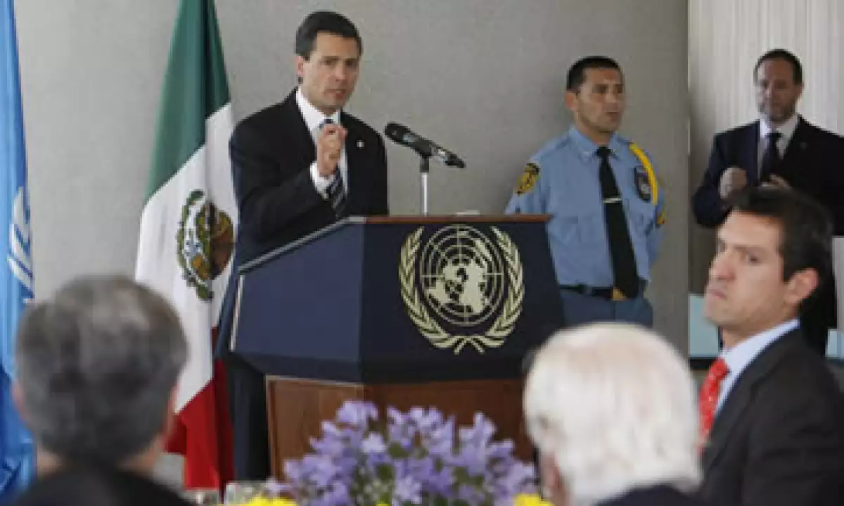 El presidente Peña Nieto reiteró que su Gobierno será facilitador de inversiones y respetuoso de la propiedad privada. (Foto: AP)