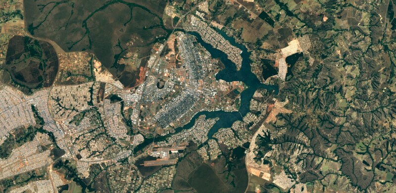 La calidad en las imágenes es superior a la anterior. Así luce el mapa de Brasilia, Brasil.