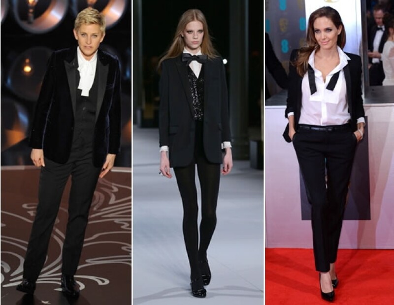 Angelina Jolie y Ellen DeGeneres optan por los diseños de Saint Laurent París.
