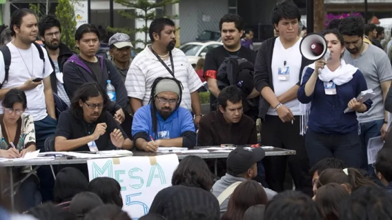YoSoy132 en la Convención Nacional contra la Imposición en Atenco