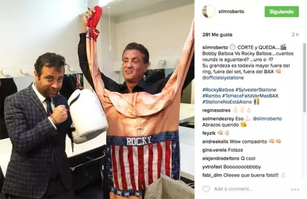Bobby Slim también se tomó foto con el actor.