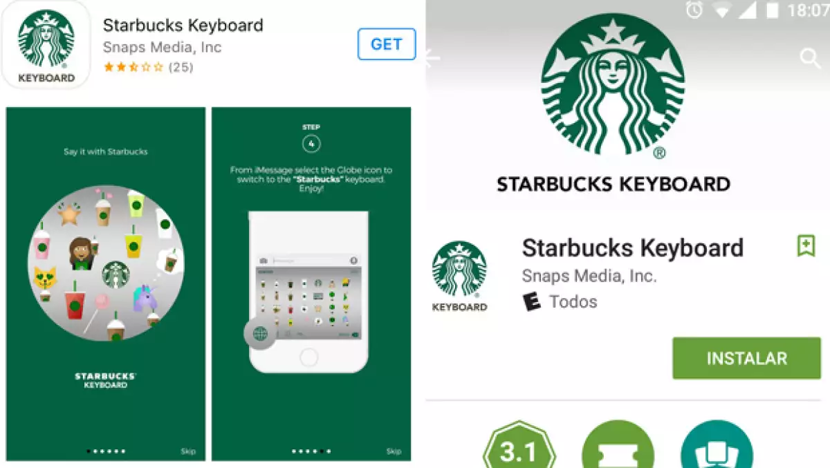 Ya sea para Android o iOS, la manera de descargarlo es escribiendo en el buscador Starbucks Keyboard.